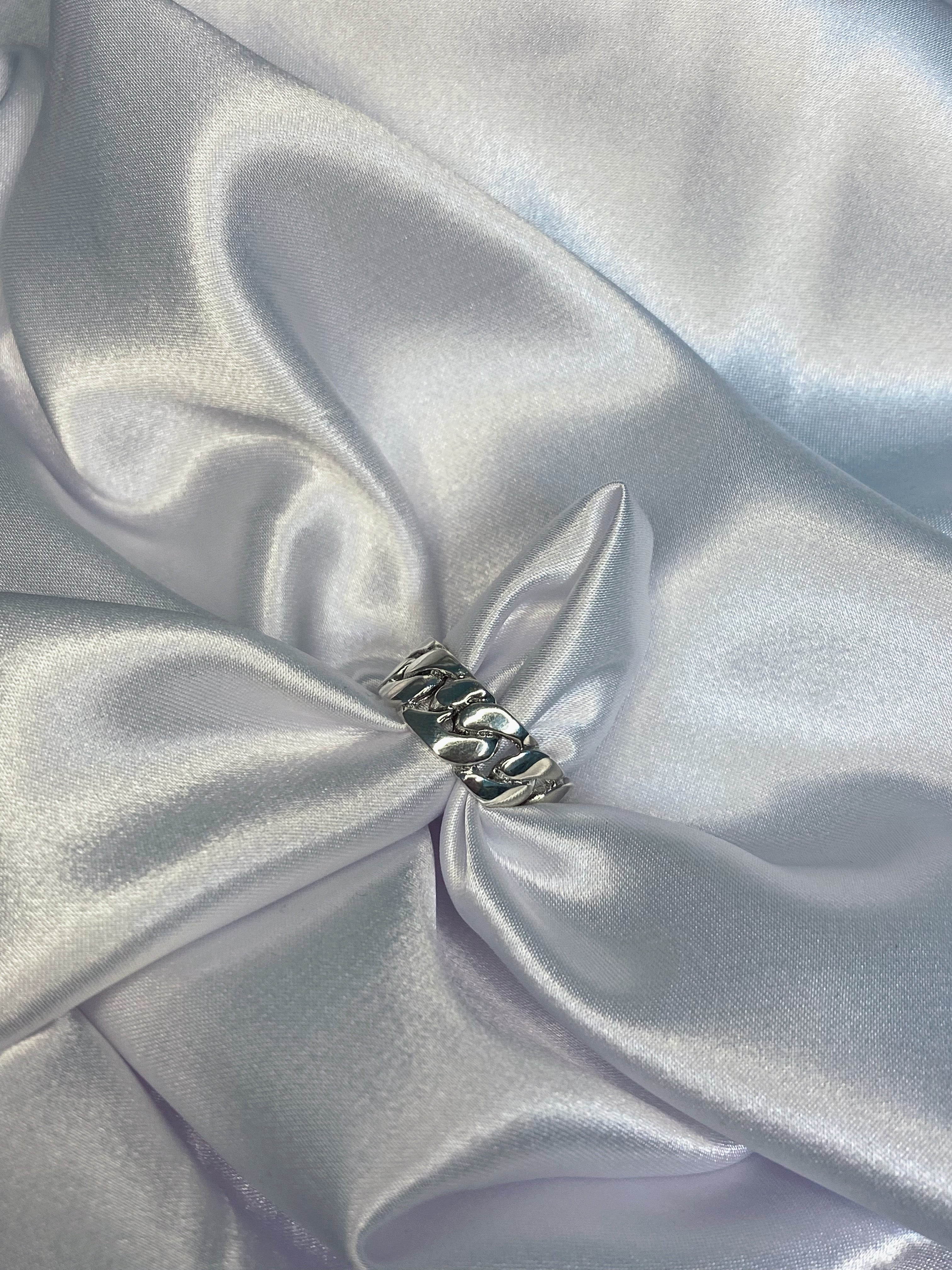 mens flat "cuban link" ring