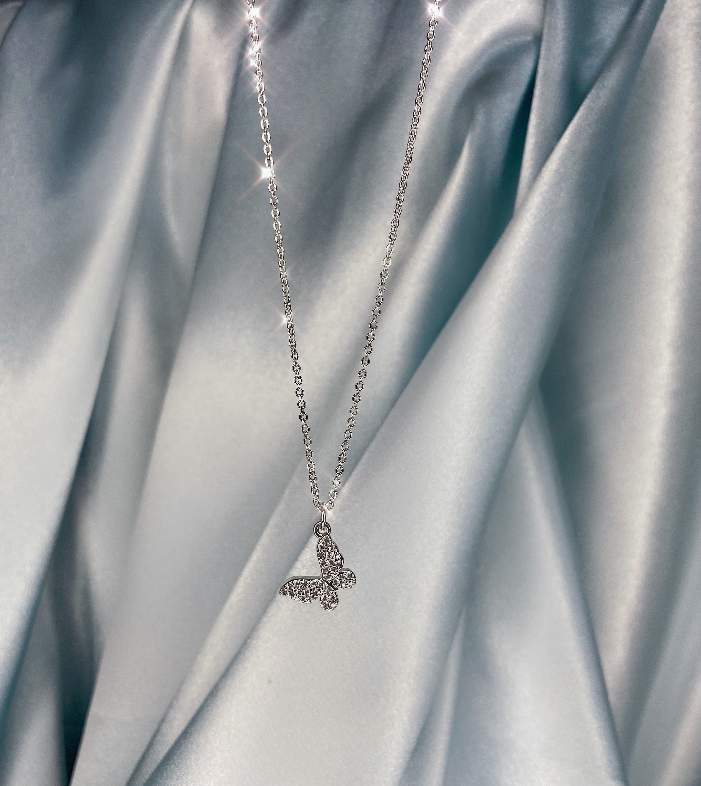 cz butterfly necklace