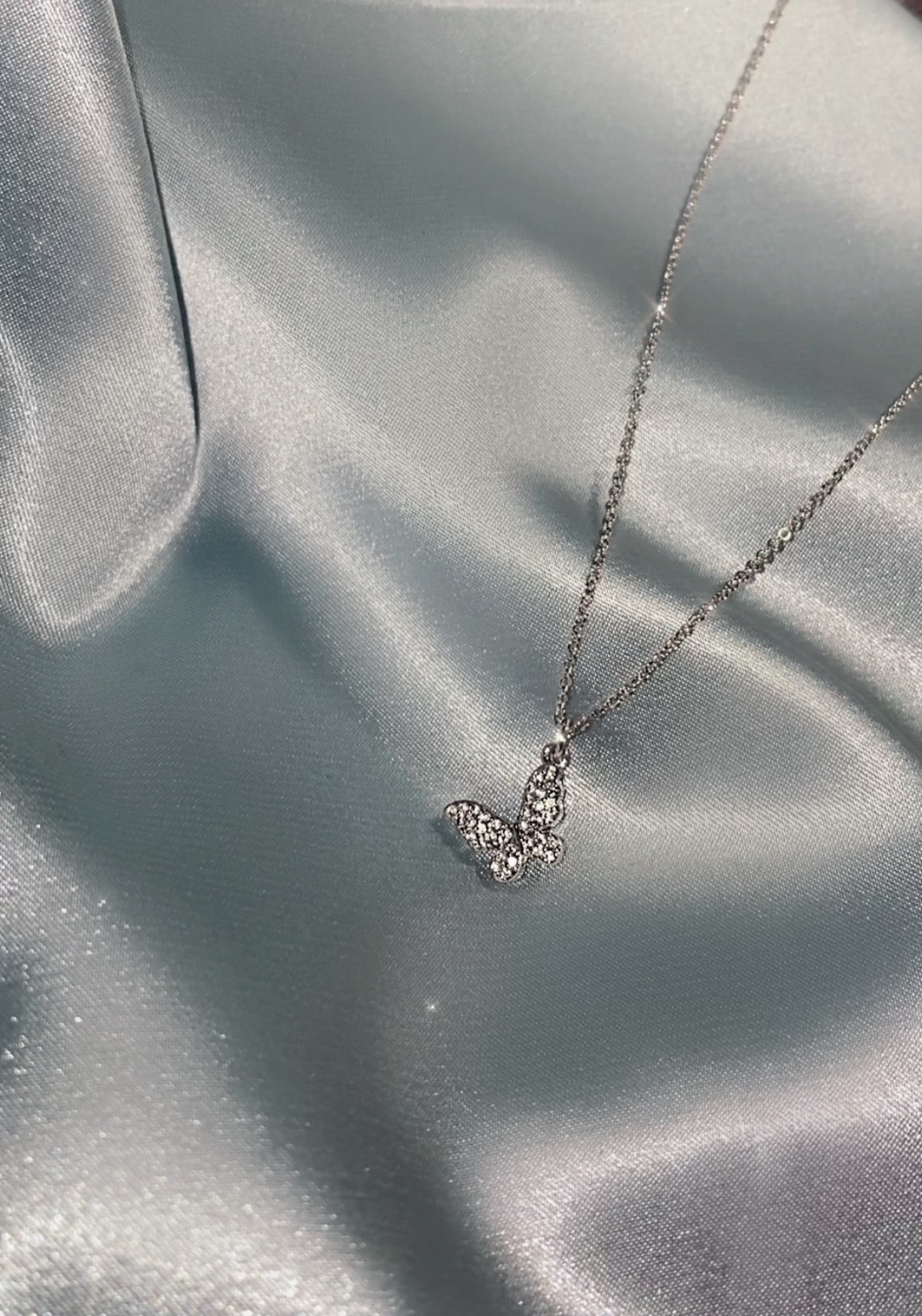 cz butterfly necklace
