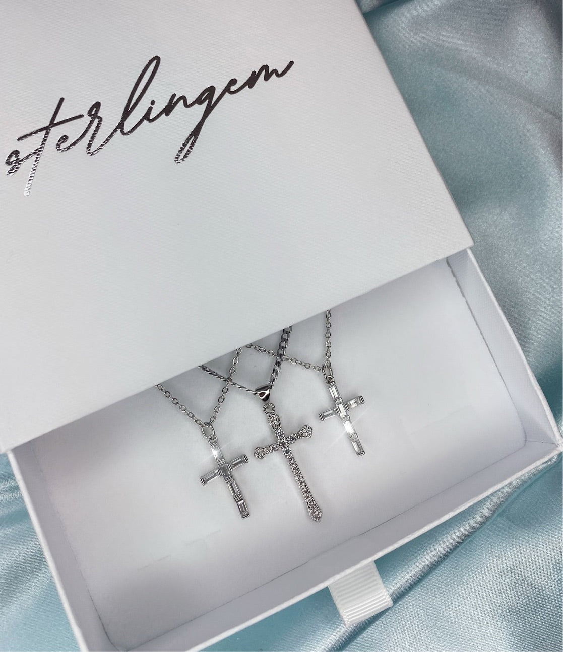 “luxe” cross necklace