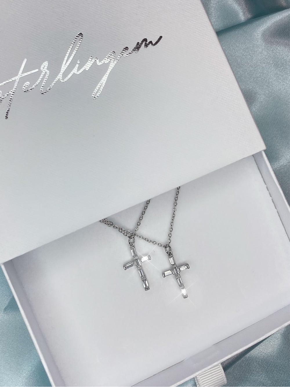 “luxe” cross necklace